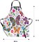 Apron Home Kitchen Cooking Baking Gardening for Women Men With Pockets Floral Colorful Butterflies Flowers Romantic 32x28 inch